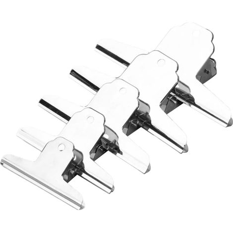 Lot de 5 pinces à charnière métalliques de tailles variées, pinces à papier, pinces à reliure (1/5)