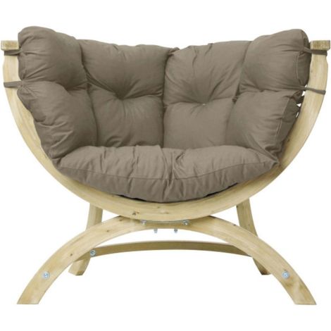 Fauteuil de jardin SIENA UNO Amazonas taupe en bois (1/5)