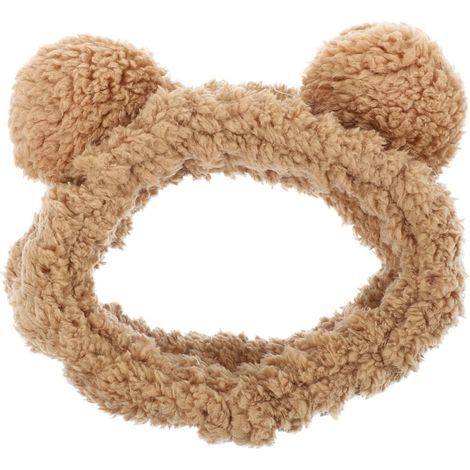 1 serre-tête tête d'ours. bandeau maquillage en tissu. style coréen. bandeau spa pour femmes et filles. kaki