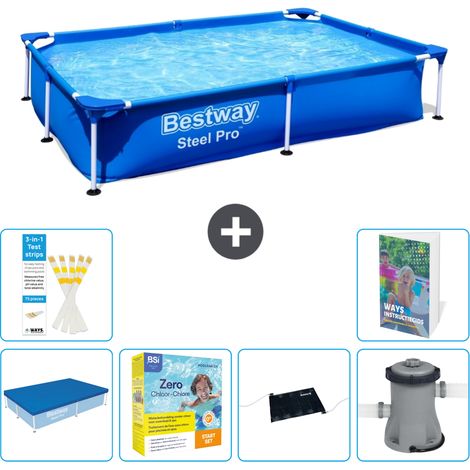 Bestway Steel Pro Rechteckig - 221x150x43 cm - 7-teilig S60