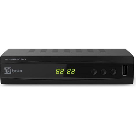 TELE System TS6822 T2HEVC TWIN Kabel Full HD Schwarz