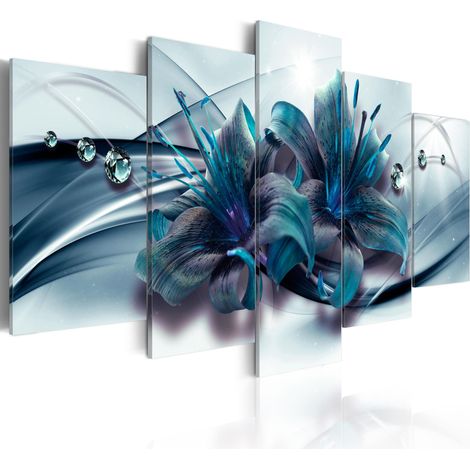 Quadro - Blue Lily - 100x50 (1/4)