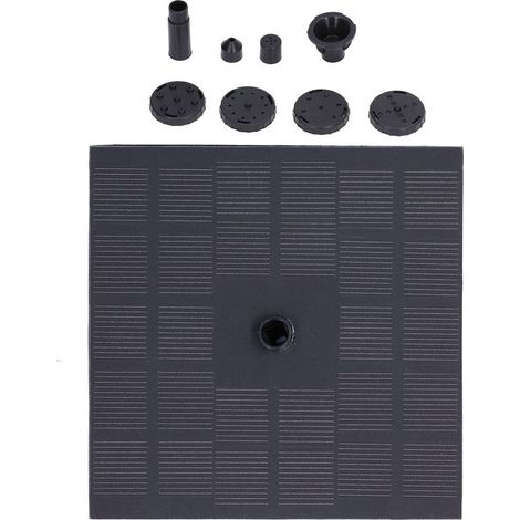 Pompe à eau solaire en silicium monocristallin carré flottant pour fontaine extérieure 7V 1,4W (1/5)