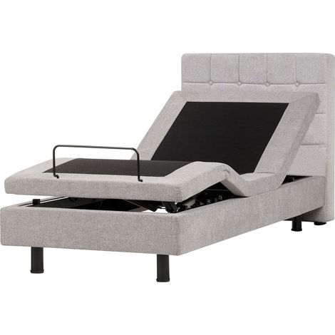 Adjustable Bed Fabric DUKE 90 x 200 cm (EU Single) Light Grey (1/5)
