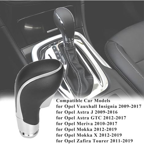 Pomello del cambio per Opel Mokka, Astra K, Insignia, Astra J, Zafira B e Meriva. Ricambio per pomello del cambio automatico. Accessorio per auto in pelle di alta qualità. (1/5)