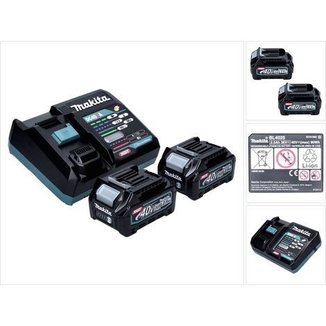 Makita Power Source Kit 40 V máx. con 2x BL 4025 batería 2,5 Ah XGT ( 2x 191B36-3 ) + DC 40 RA cargador rápido XGT LXT ( 191E07-8 ) (1/5)