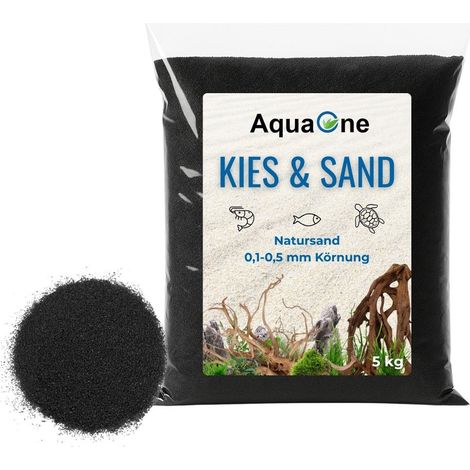 5 kg Schwarzer Aquariensand (0,1-0,5 mm) – Premium Bodengrund für Aquarien