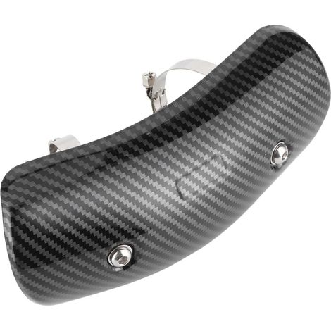 Protection thermique universelle pour tuyau d'échappement central de moto, en acier inoxydable. (1/5)