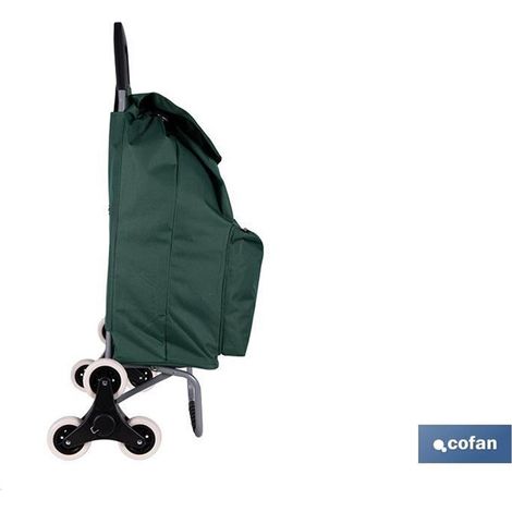 Chariot de courses pliable en fer à 6 roues, monte les escaliers et a une capacité de 42 L (1/4)