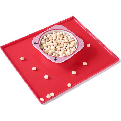 1 Tapis de cuisson en silicone, antiadhésif, flexible, pour gâteau roulé, biscuits, rouge, 31x26 cm (1/5)