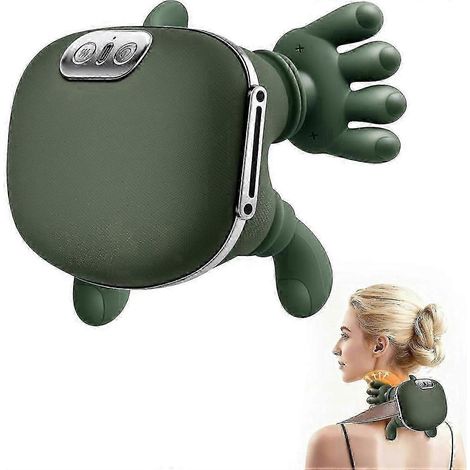 Appareil de massage pour la nuque, masseur Shiatsu portable pour la nuque et le dos, massage électrique profond des tissus par pétrissage 4D avec 3 niveaux de massage (1/5)