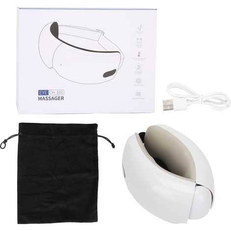Masque massageur oculaire électrique avec compression d'air, chaleur, vibrations et musique - appareil de relaxation pour les yeux (1/5)