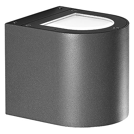 Silver Applique LED 9W Biemissione Tonda Antracite 3000K 60° IP65 - Rossini Group Illuminazione da Parete per Esterni di Design (1/5)