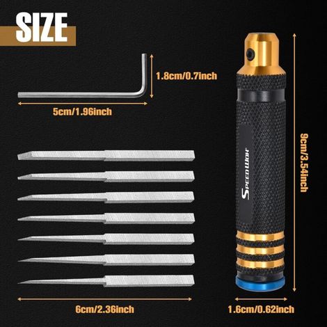 modèle Scriber burin modèle Scriber outil de coupe 7-en-1 Kit scriberès avec 7 lames (0.1/0.2/0.4/0.6/0.8/1.0/2.0mm) lames en acier tungstène pour la modélisation Hobby, voiture et avion Kits (1/4)