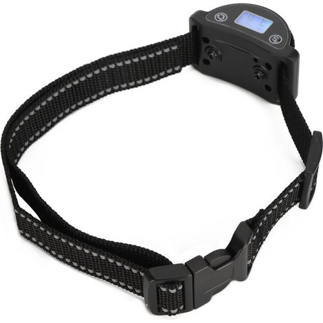 Collier de dressage pour chien rechargeable avec écran LCD, anti-aboiement automatique et répulsif sonore. (1/5)