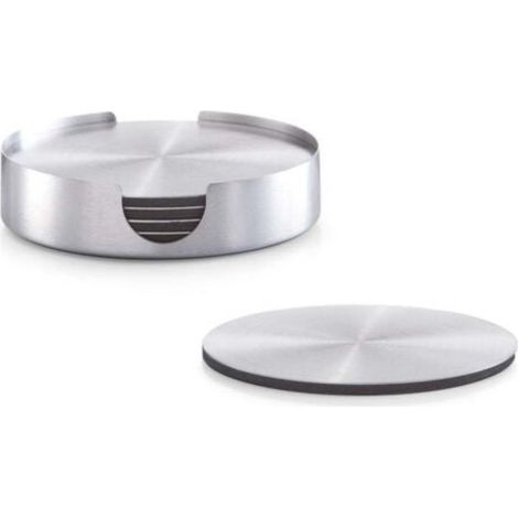 Ensemble de 7 sous-verres ronds isolés en acier inoxydable, parfaits pour la maison et le bureau (1/5)