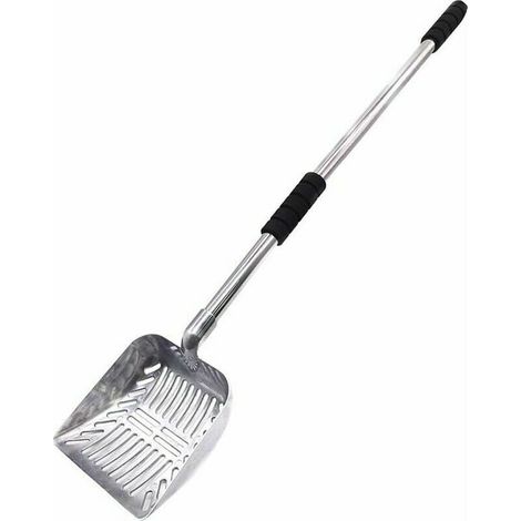 Pelle A Litiere - Manche Telescopique Metal - Pour Chat Et Chien - Hauteur Reglable 65-95 Cm - Poignee Ergonomique Noire - 1 Piece (1/5)