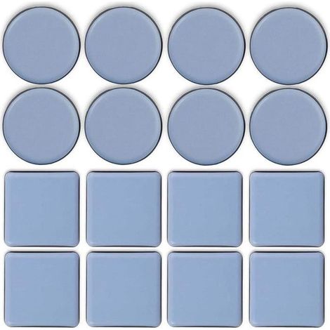 16 pc Patins en Téflon Adhésifs Patin Glisseur pour Meubles Patins Autocollants en Téflon Patins de Meubles Ronds pour Chaises (1/4)