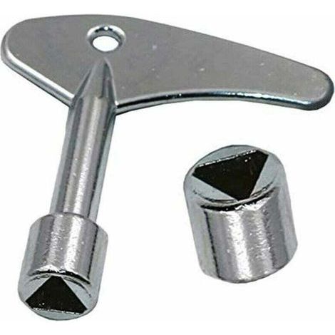 Lot de 2 clés triangulaires de 9 mm avec interrupteur à clé triangulaire pour ascenseur électrique à gaz d'urgence (1/5)
