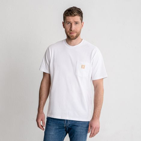 STIER Heavy Tee Pocket organic cotton L White