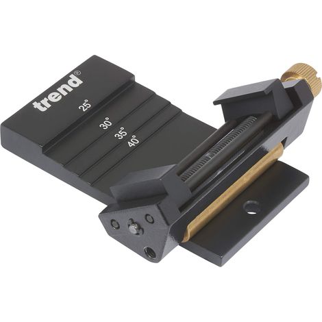 TREND Diamond Honing Guide Set, assicurarsi che l'angolo corretto sia mantenuto su scalpelli con bordo smussato e ferri da pialla quando utilizzato con pietra diamantata per affilare, DWS/HG/SET (1/4)