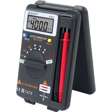 Multimètre numérique, VC921 Auto Pocket multimètre numérique multimètre Poche multimètre Portable Type 4000-Word Voltmètre numérique Voltmètre Test (1/5)