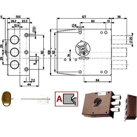 Serrure Sic.Semplice Dx Dm 20501 Mottura