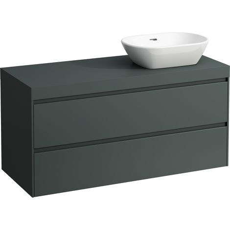 LAUFEN LANI Plan de lavabo gris trafic incl. meuble sous-lavabo,