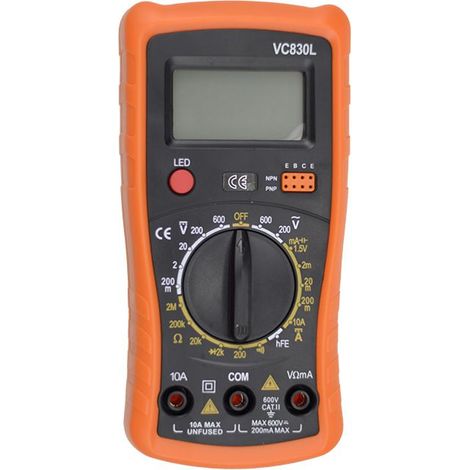 Multimètre numérique, multimètre automatique numérique, testeur électrique professionnel, voltmètre/résistance,1386931mm (1/4)