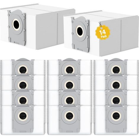 Confezione da 14 sacchetti per la polvere per aspirapolvere Ecovacs X8 Omni/X8 Pro Omni/X9 Pro Omni/T50 Omni/T50 Pro Omni/T50 Max Pro Omni/T80 Omni/T30C Omni/T30C Pro Omni (1/5)