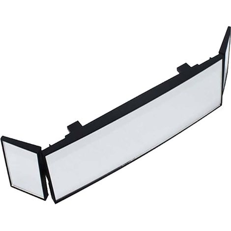 Rétroviseur intérieur à trois volets incurvé pour voiture, grand angle, convexe (1/5)