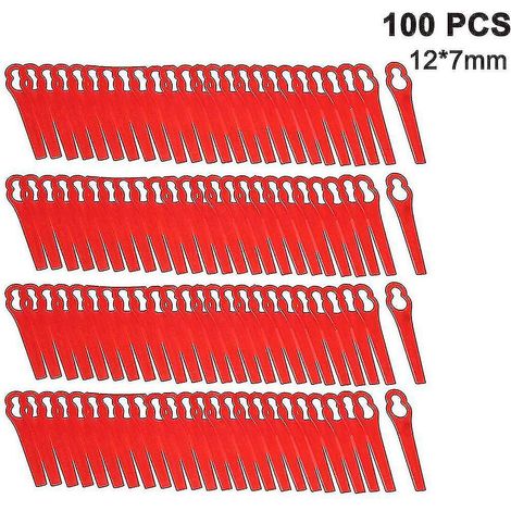 CREA 100 pièces lames de coupe-herbe en plastique lames de débroussailleuse sans fil (1/5)