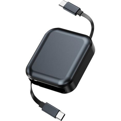 240-W-Einziehbares USB-C-Kabel aus Aluminiumlegierung für PD-Ladegerät (Schwarz) (1/5)