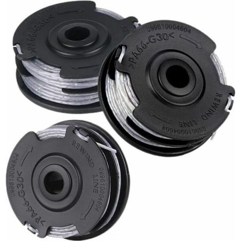 Set mit 3 Spulen für Bosch Art 24, 27, 30, 30-36 Li Freischneider, 18 m x 1,65 mm