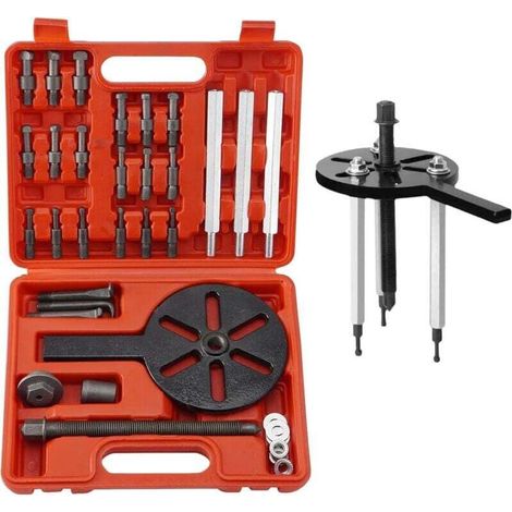 21-in-1-Lagerabzieher-Set, Lagerabzieher-Werkzeug, Radlager-Werkzeug-Set mit Zangen in 6 Größen, 3-Backen-Innenlagerabzieher