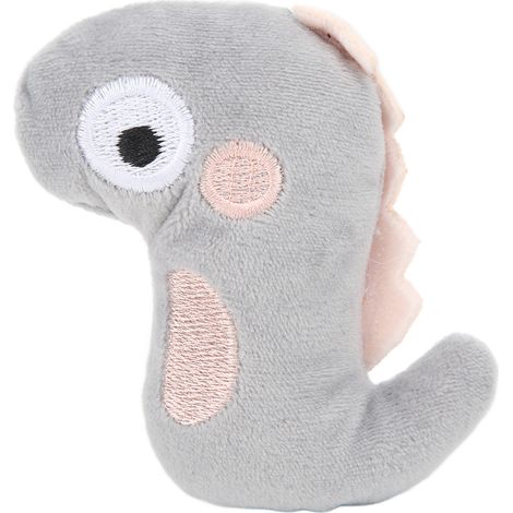 Jouets en peluche pour chat, herbe-aux-chats, nettoyage des dents, intérieur, soulage l'ennui et le Stress, jouet interactif pour taquiner le dinosaure gris (1/5)
