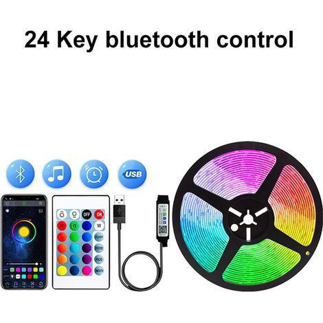 Bande lumineuse enroulable de 10 m, ultra longue, synchronisation musicale, contrôle par application avec télécommande, ruban RGB pour chambre [Classe énergétique A++] (1/4)