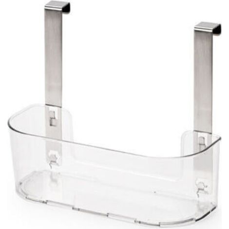 Panier suspendu sans perçage pour portes de placard, panier de rangement multifonctionnel pour la cuisine et la salle de bain, condiments, bouteilles et accessoires (1/3)