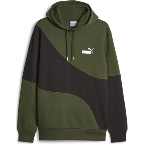 Felpa con cappuccio da uomo Puma POWER CAT FL verde 67409931 r M