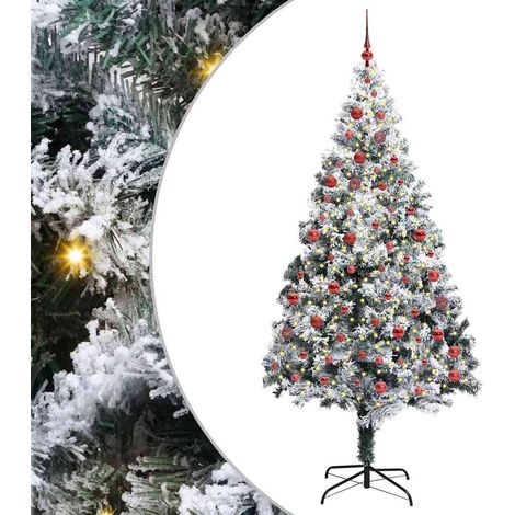 vidaXL Albero di Natale artificiale Bianco 210 cm (1/5)