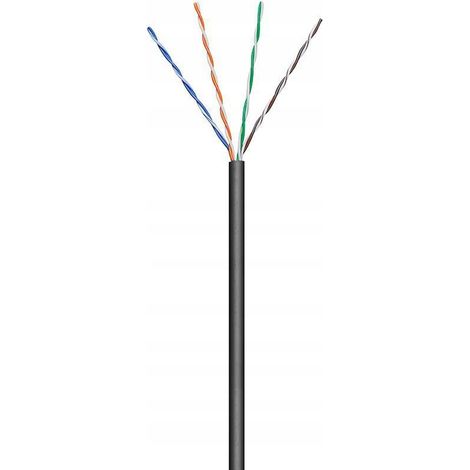 Cable MicroConnect U/UTP CAT5e para exteriores de 100 m, color negro