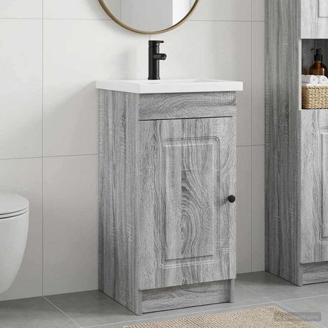 Vanidad de baño con lavabo gris 42 x 40 x 84,5 cm
