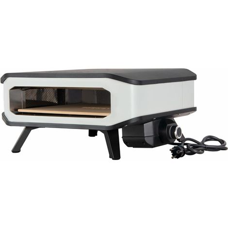 Forno per Pizza con Pietra Refrattaria 34 cm Portatile Elettrico Bianco (1/5)