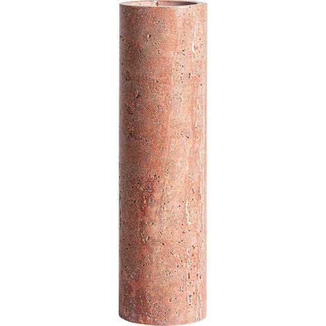 Vase Kleise contemporain en marbre rose pale - Teinte rosée marbrée douce et élégante (1/2)