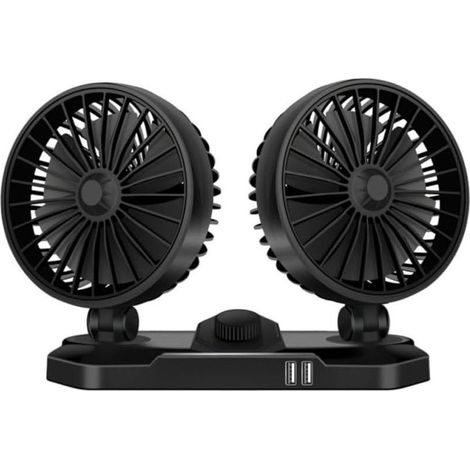 iplusmile Ventilateur de Voiture Double Tête USB Rechargeable (1/5)