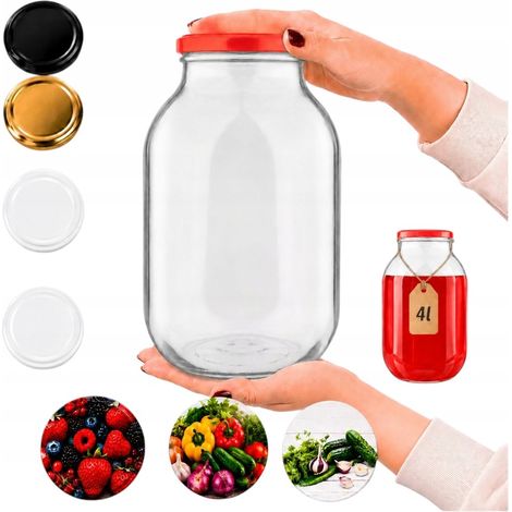 BARATTOLO 4l MARMELLATA CONSERVE LIQUORI + COPERCHIO fi100 (1/5)