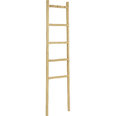 Portasciugamani a scala in rovere invecchiato OFICIO L.45 x H.170 x P.6,5 cm