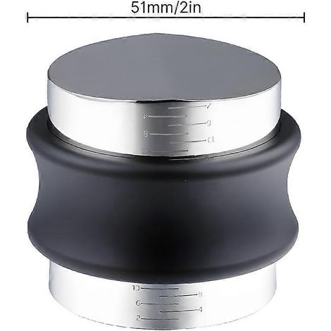 Distributeur et tasseur à café 2 en 1 de 51 mm, en acier inoxydable de qualité alimentaire, à double tête et réglage du niveau de café (1/4)