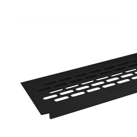 Lüftungsgitter Lochblech 484 x 60 mm schwarz Lüftungsblech Stegblech Lüftungsabdeckung (1/2)