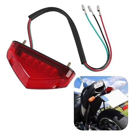 Feu Arrière LED 12V Moto ATV Dirt Bike Scooter ABS (1/5)